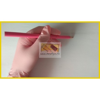 GYEREK PINK NITRIL KESZTYŰ /100 db  NITRYLEX PRÉMIUM rózsaszín púdermentes nitril kesztyű kislányok részére