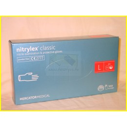 NITRYLEX CLASSIC A100, PRÉMIUM púdermentes nitril kék kesztyű