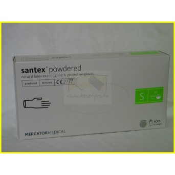 SANTEX POWDERED TEXT, texturált latex kesztyű 100 db
