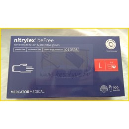 NITRYLEX  BEFREE nitril 100db/doboz, áfonya színű  vizsgálókesztyű  részecskegyorsító nélkül ÚJ!